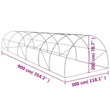 vidaXL Greenhouse 290.6 ft² 354.3"x118.1"x78.7" - Protect Your Plants with this Spacious Greenhouse!