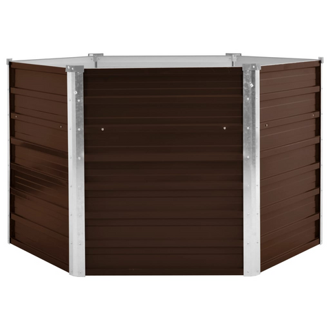 vidaXL Garden Raised Bed Brown 50.8"x50.8"x30.3" Galvanized Steel - DIY Gardening at Its Finest