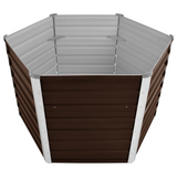 vidaXL Garden Raised Bed Brown 50.8"x50.8"x30.3" Galvanized Steel - DIY Gardening at Its Finest