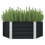 vidaXL Raised Garden Bed Anthracite 50.8"x50.8"x17.7" Galvanized Steel - Durable and Stylish