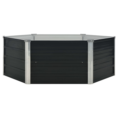 vidaXL Raised Garden Bed Anthracite 50.8"x50.8"x17.7" Galvanized Steel - Durable and Stylish