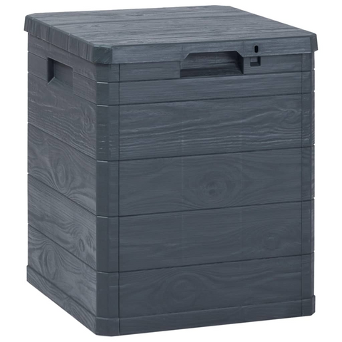 vidaXL Patio Storage Box 23.8 gal Anthracite - Durable, Weather-Resistant Plastic