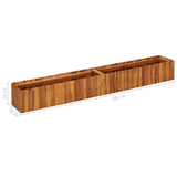 vidaXL Garden Raised Bed 78.7"x11.8"x9.8" Solid Acacia Wood - DIY Flower and Plant Bed