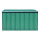 vidaXL Garden Shed 101.2"x117.3"x70.1" Metal Green - Outdoor Storage for Tools and Garden Equipment