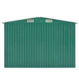 vidaXL Garden Shed 101.2"x117.3"x70.1" Metal Green - Outdoor Storage for Tools and Garden Equipment