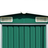 vidaXL Garden Shed 101.2"x117.3"x70.1" Metal Green - Outdoor Storage for Tools and Garden Equipment