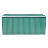 vidaXL Garden Shed 101.2"x154.3"x71.3" Metal Green - Durable Storage Solution