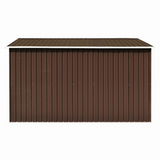 vidaXL Garden Shed 101.2"x117.3"x70.1" Metal Brown - Outdoor Tool Storage