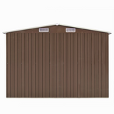 vidaXL Garden Shed 101.2"x117.3"x70.1" Metal Brown - Outdoor Tool Storage