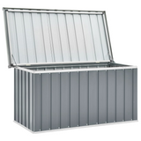 vidaXL Patio Storage Box Gray 50.8"x26.4"x25.6" - Spacious Garden Box for Outdoor Storage