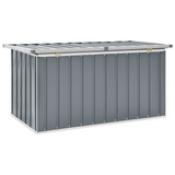 vidaXL Patio Storage Box Gray 50.8"x26.4"x25.6" - Spacious Garden Box for Outdoor Storage