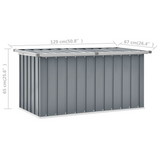 vidaXL Patio Storage Box Gray 50.8"x26.4"x25.6" - Spacious Garden Box for Outdoor Storage