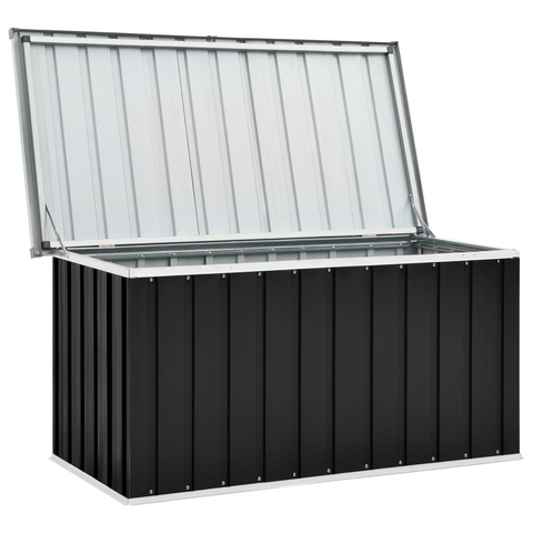 vidaXL Patio Storage Box Anthracite 50.8"x26.4"x25.6" - Spacious Outdoor Storage Solution