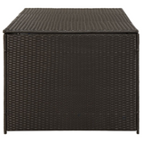 vidaXL Patio Storage Box Poly Rattan 70.9"x35.4"x27.6" Brown