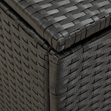 vidaXL Patio Storage Box Poly Rattan 39.3"x19.6"x19.6" Black - Durable and Weather Resistant