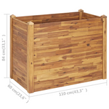 vidaXL Garden Raised Bed 43.3"x23.6"x33.1" Solid Acacia Wood - DIY Planters for Outdoor Gardens