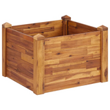 vidaXL Garden Raised Bed - Solid Acacia Wood - 23.6"x23.6"x17.3"