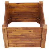 vidaXL Garden Raised Bed - Solid Acacia Wood - 23.6"x23.6"x17.3"