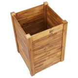 vidaXL Garden Raised Bed 23.6"x23.6"x33.1" Solid Acacia Wood - Outdoor Planting Solution