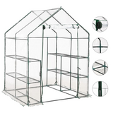 vidaXL Greenhouse with 8 Shelves 4.7'x4.7'x6.4' - Extend Your Growing Season