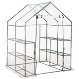 vidaXL Greenhouse with 8 Shelves 4.7'x4.7'x6.4' - Extend Your Growing Season