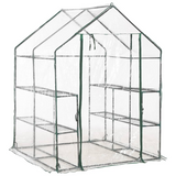 vidaXL Greenhouse with 8 Shelves 4.7'x4.7'x6.4' - Extend Your Growing Season