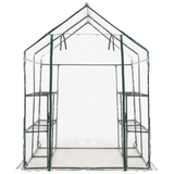 vidaXL Greenhouse with 8 Shelves 4.7'x4.7'x6.4' - Extend Your Growing Season