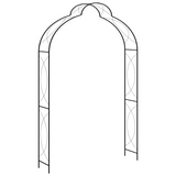 vidaXL Garden Arch Black 59.1"x13.4"x94.5" Iron - Enhance Your Garden with Elegance