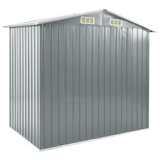 vidaXL Garden Shed with Rack Gray 80.7"x51.2"x72" Iron