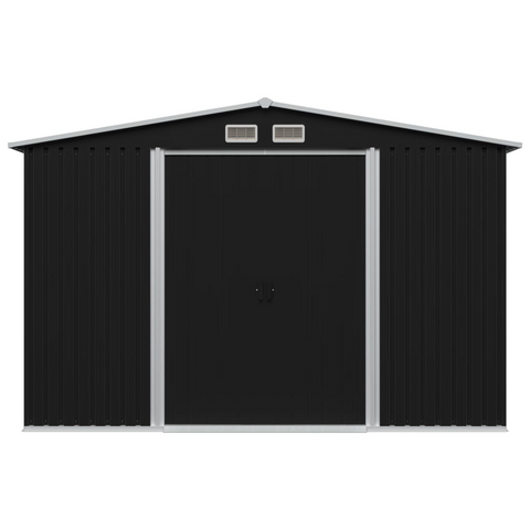 vidaXL Garden Storage Shed Anthracite Steel 101.2"x80.7"x70.1"