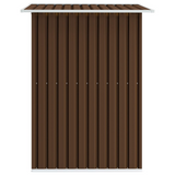 vidaXL Garden Storage Shed Brown 80.3"x52"x73.2" Steel - Durable and Spacious