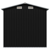 vidaXL Garden Storage Shed Anthracite Steel 80.3"x52"x73.2" - Durable and Spacious Outdoor Storage Solution