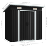 vidaXL Garden Shed Anthracite Steel - Durable Storage Solution