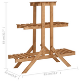 vidaXL Plant Stand 32.7"x9.8"x32.7" Firwood - Organize and Display Your Potted Plants