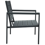 vidaXL Patio Bench 47.2" HDPE Gray Wood Look - Stylish and Durable Outdoor Seating