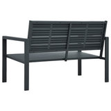 vidaXL Patio Bench 47.2" HDPE Gray Wood Look - Stylish and Durable Outdoor Seating