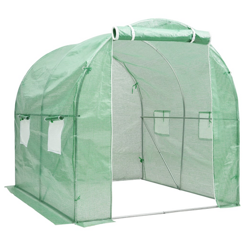 vidaXL Greenhouse 43.1 ft² 6.6'x6.6'x6.6' - Protect Your Plants with a Spacious and Sturdy Greenhouse