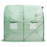 vidaXL Greenhouse 43.1 ft² 6.6'x6.6'x6.6' - Protect Your Plants with a Spacious and Sturdy Greenhouse