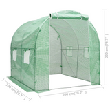 vidaXL Greenhouse 43.1 ft² 6.6'x6.6'x6.6' - Protect Your Plants with a Spacious and Sturdy Greenhouse