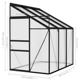 vidaXL Greenhouse Anthracite Aluminum 134.2 ft³ - Spacious and Sturdy