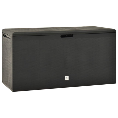 vidaXL Patio Storage Box Anthracite 44.9"x18.5"x23.6" | Outdoor Storage Solution