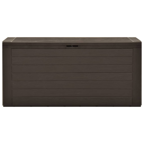 vidaXL Patio Storage Box Brown 45.7"x17.3"x21.7" - Spacious and Durable Outdoor Storage Solution