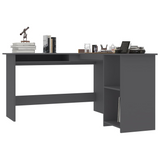 vidaXL L-Shaped Corner Desk Gray | Modern Office Desk