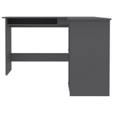 vidaXL L-Shaped Corner Desk Gray | Modern Office Desk