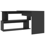 Buy vidaXL Corner Desk Gray - Engineered Wood - Best Price!