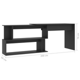 Buy vidaXL Corner Desk Gray - Engineered Wood - Best Price!