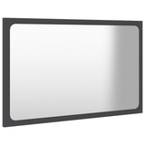 vidaXL Bathroom Mirror Gray - Contemporary Style, Durable and Easy to Clean