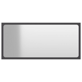 vidaXL Bathroom Mirror Gray 31.5"x0.6"x14.6" | Contemporary Style | Engineered Wood