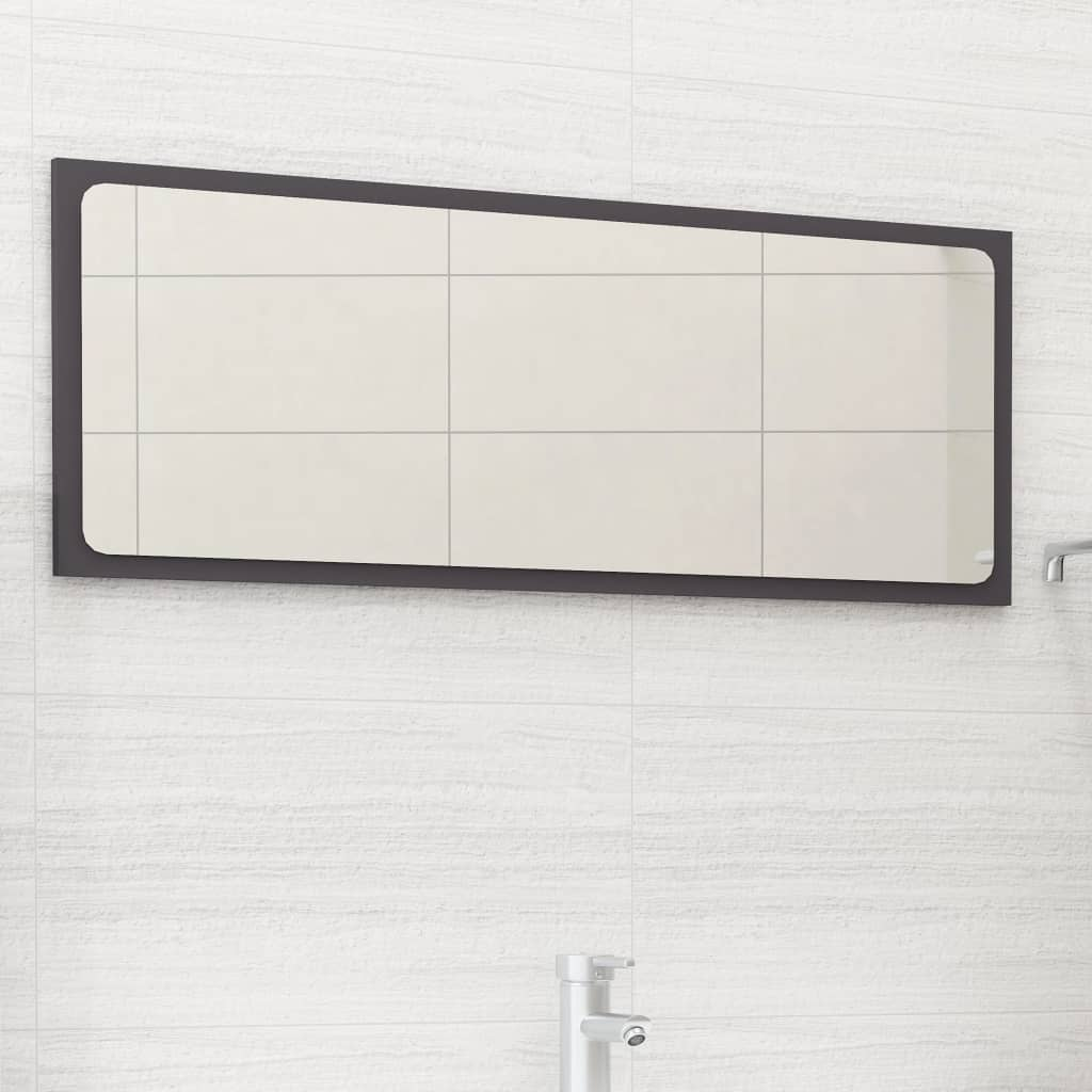 vidaXL Bathroom Mirror Gray | Contemporary Style | Durable and Easy to Clean