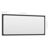 vidaXL Bathroom Mirror Gray | Contemporary Style | Durable and Easy to Clean